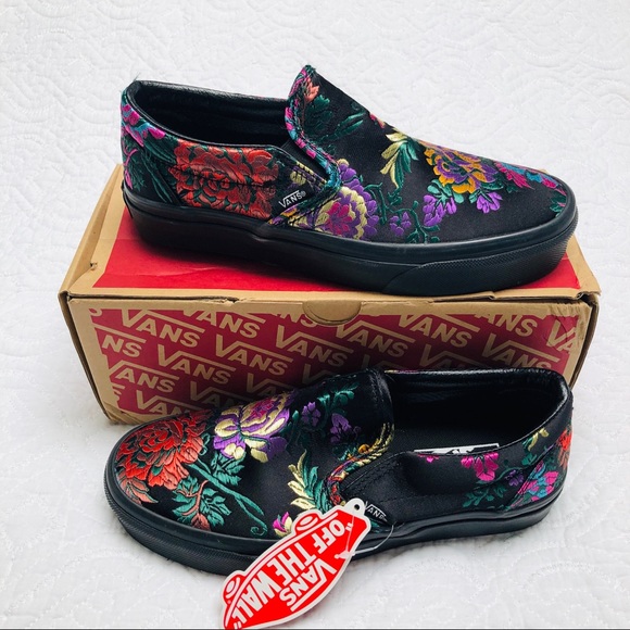 vans satin floral